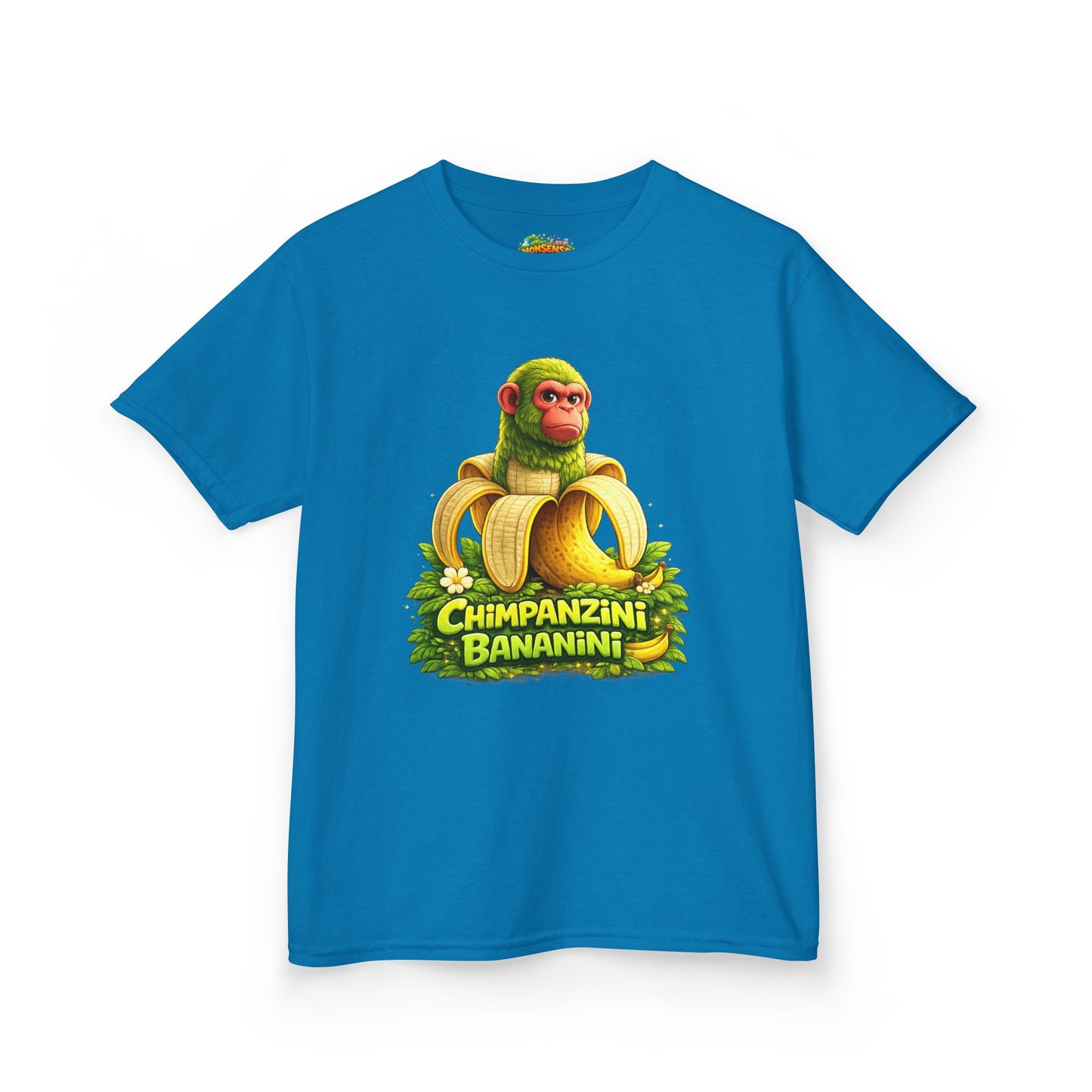 Kids Tee — "Chimpanzini Bananini" Cute Cartoon Monkey Banana Shirt