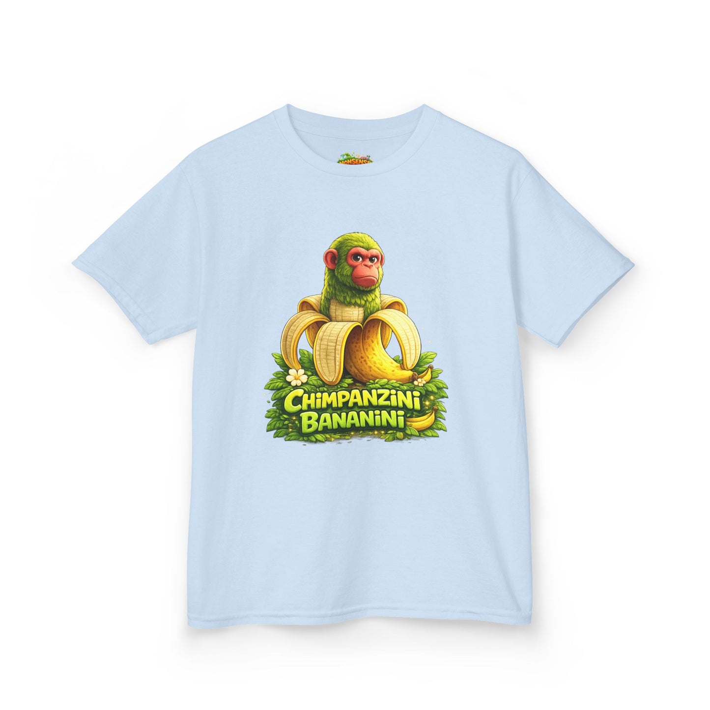Kids Tee — "Chimpanzini Bananini" Cute Cartoon Monkey Banana Shirt