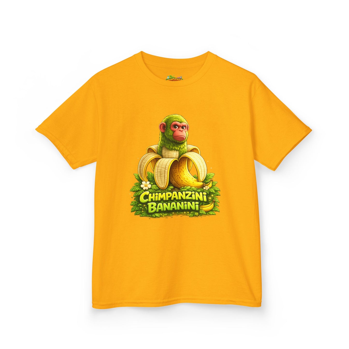 Kids Tee — "Chimpanzini Bananini" Cute Cartoon Monkey Banana Shirt