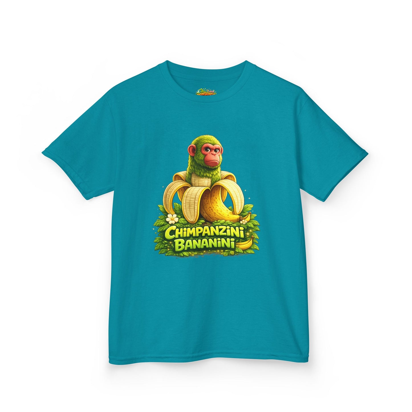 Kids Tee — "Chimpanzini Bananini" Cute Cartoon Monkey Banana Shirt