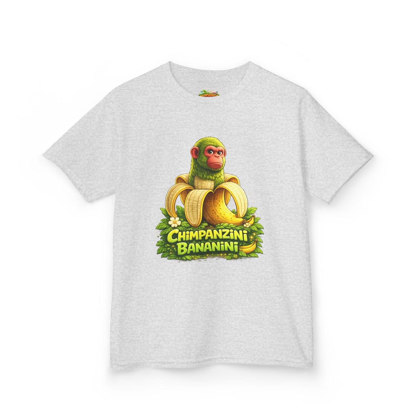Kids Tee — "Chimpanzini Bananini" Cute Cartoon Monkey Banana Shirt