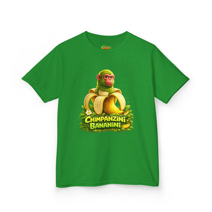 Kids Tee — "Chimpanzini Bananini" Cute Cartoon Monkey Banana Shirt