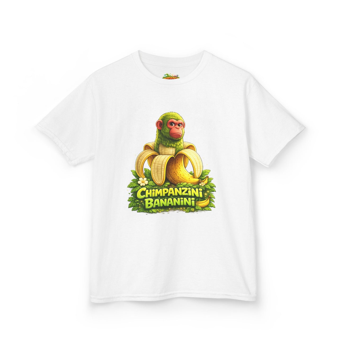 Kids Tee — "Chimpanzini Bananini" Cute Cartoon Monkey Banana Shirt