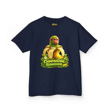 Kids Tee — "Chimpanzini Bananini" Cute Cartoon Monkey Banana Shirt