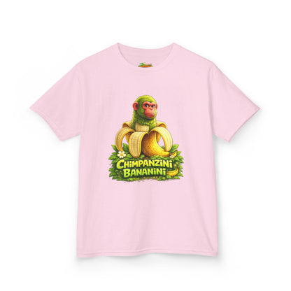 Kids Tee — "Chimpanzini Bananini" Cute Cartoon Monkey Banana Shirt