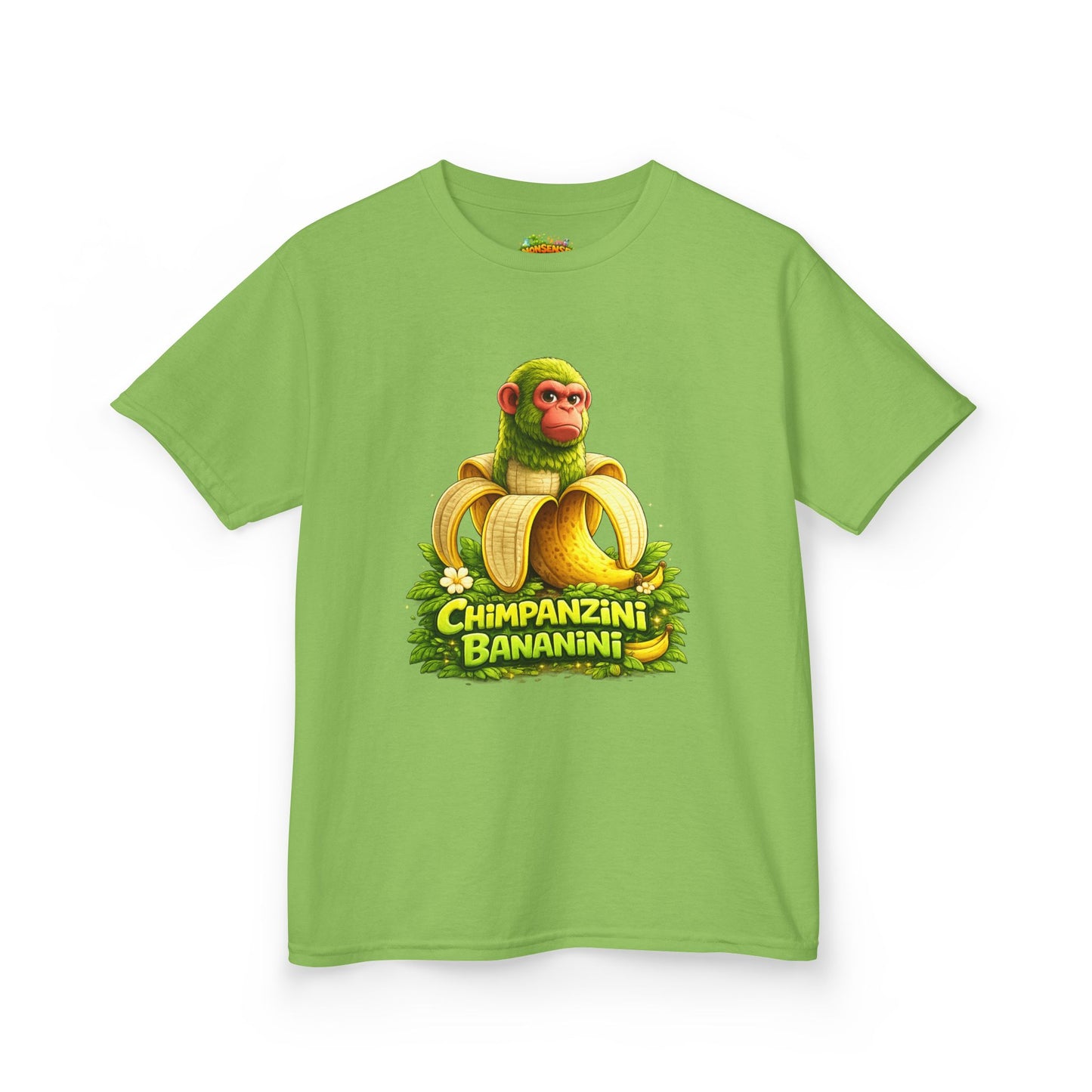Kids Tee — "Chimpanzini Bananini" Cute Cartoon Monkey Banana Shirt