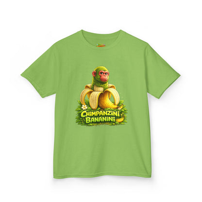 Kids Tee — "Chimpanzini Bananini" Cute Cartoon Monkey Banana Shirt