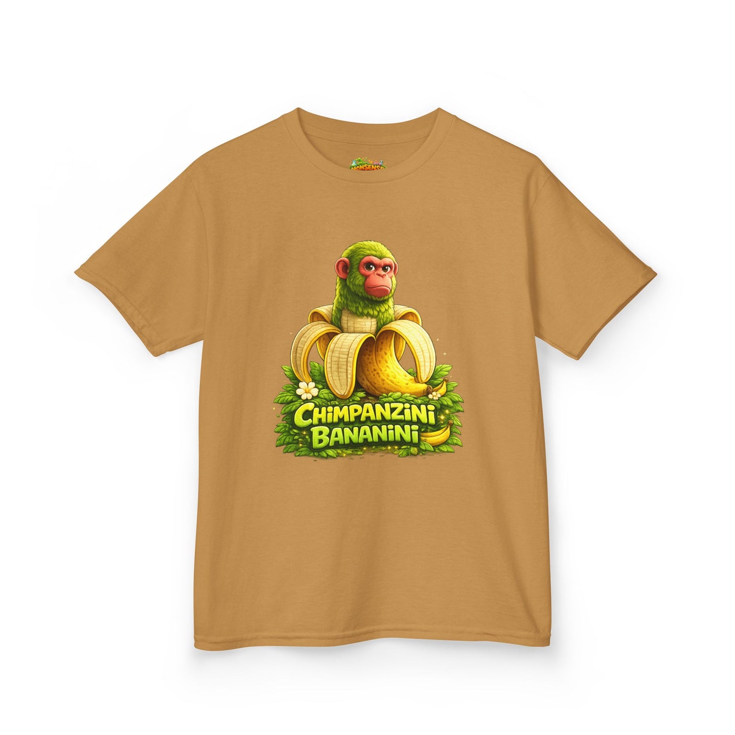 Kids Tee — "Chimpanzini Bananini" Cute Cartoon Monkey Banana Shirt