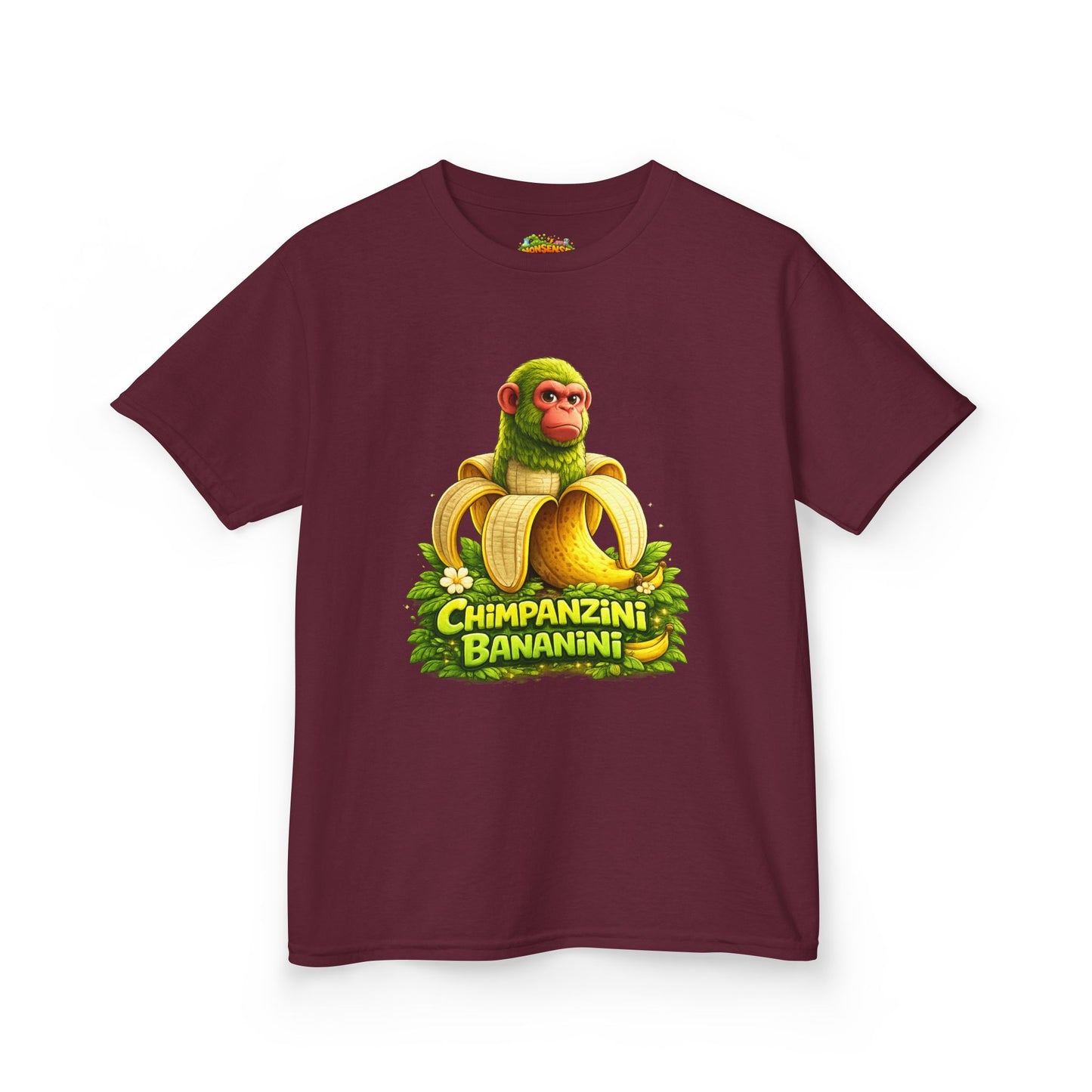 Kids Tee — "Chimpanzini Bananini" Cute Cartoon Monkey Banana Shirt