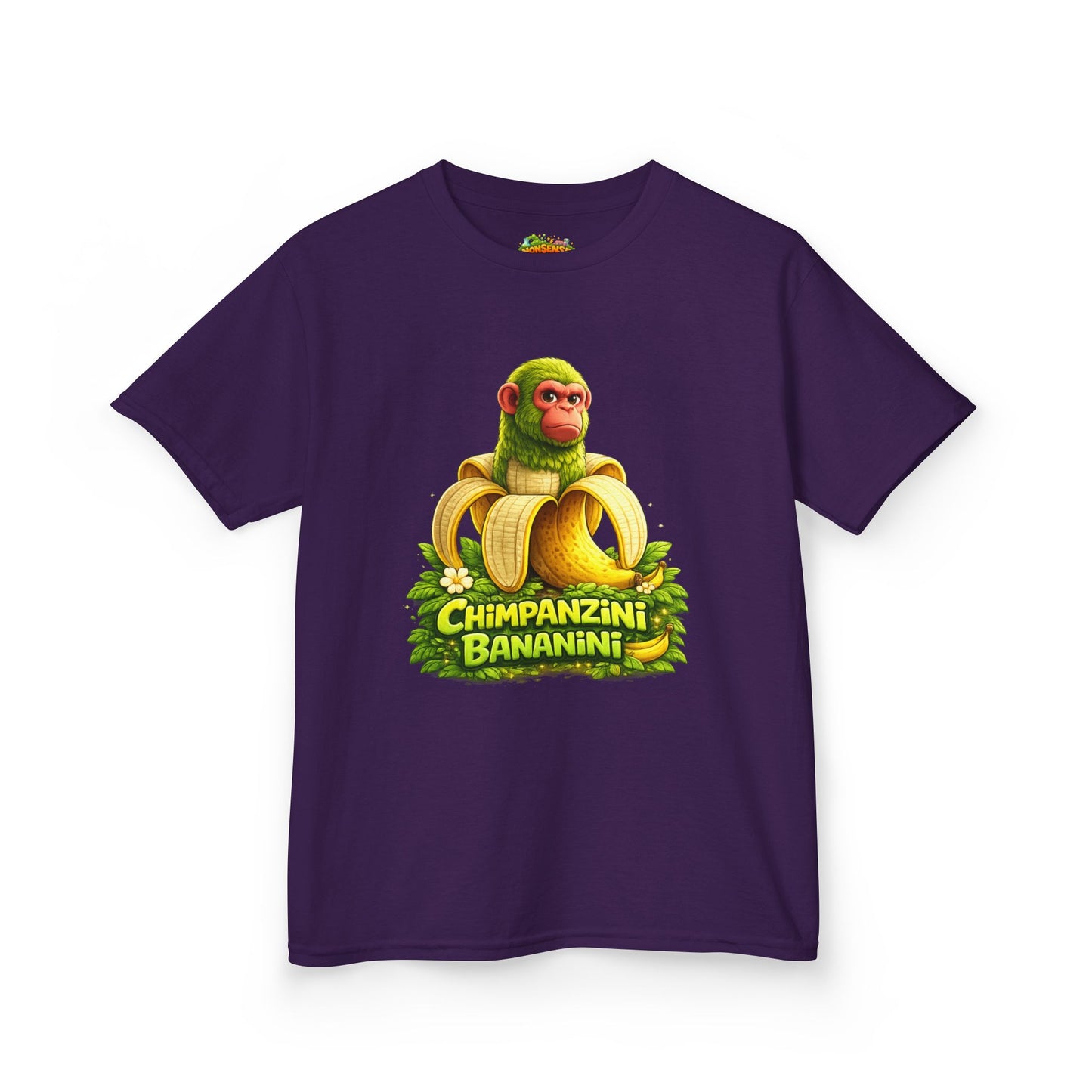 Kids Tee — "Chimpanzini Bananini" Cute Cartoon Monkey Banana Shirt