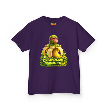 Kids Tee — "Chimpanzini Bananini" Cute Cartoon Monkey Banana Shirt