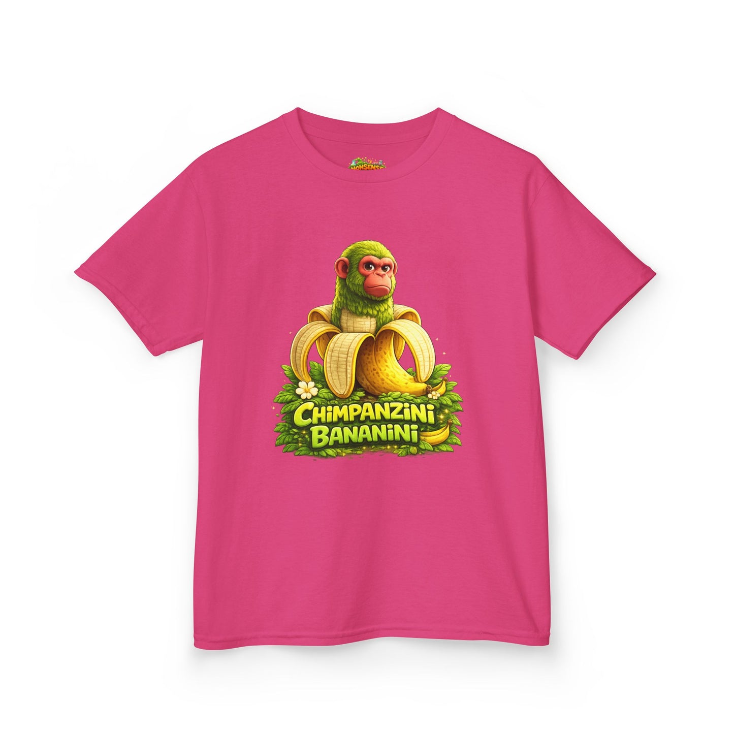 Kids Tee — "Chimpanzini Bananini" Cute Cartoon Monkey Banana Shirt